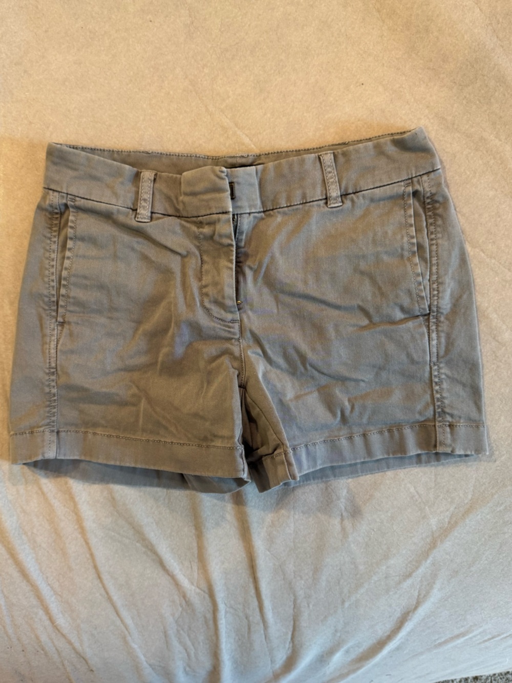 J. Crew Women's Gray Cotton Stretch Bermuda Shorts